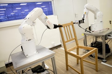 Flatpack fear no more? Robot assembles IKEA chair frame