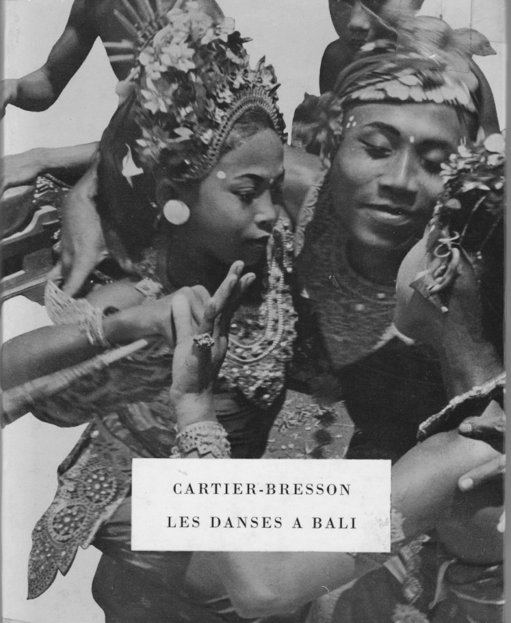 The cover of the book of Henri Cartier-Bresson, containing photos taken in Bali. The vintage book has been re-printed.