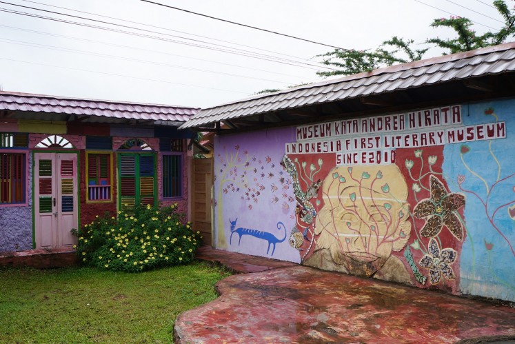 The colorful Museum Kata Andrea Hirata is hard to miss in Gantung, Belitung Island. 