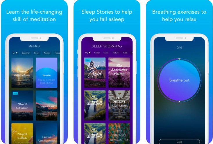 Calm is the perfect meditation app for beginners, but also includes hundreds of programs for intermediate and advanced users.