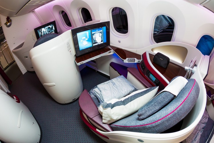 Qatar Airways Boeing 787 Dreamliner business class seats
