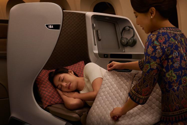 The new regional business class on board Singapore Airlines’ Boeing 787-10