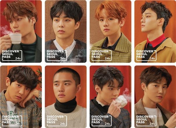 The special edition of the Discovery Seoul Pass comes with images of the EXO bandmates.