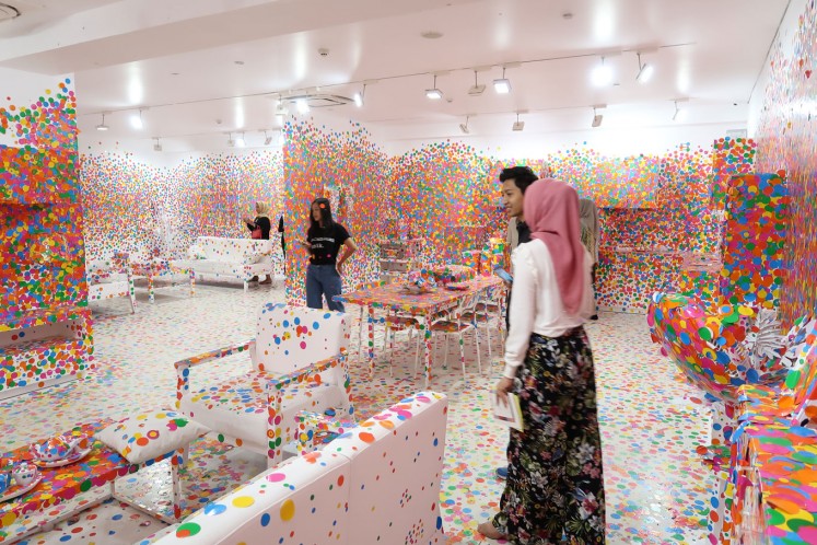 The Obliteration Room is part of the Yayoi Kusama's solo exhibition held at the Museum Macan until Sept. 9.