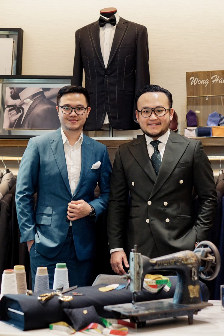 Jonathan (left) and Samuel Wongso of Wong Hang Tailors.