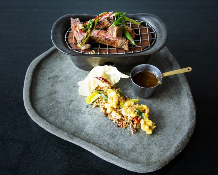 Sweet and spicy fried beef rice cooked with fermented soybean and corn fritters can be enjoyed at The Westin Jakarta.