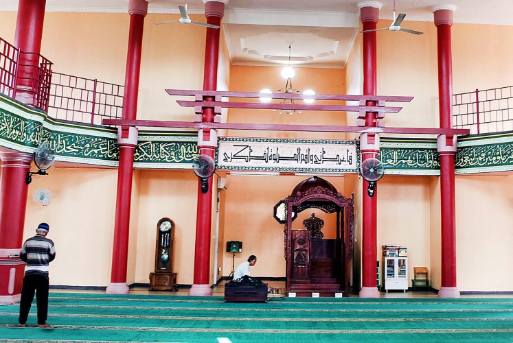 Cool and calm: Muhammad Cheng Hoo Mosque's main prayer room evokes a sense of tranquility in its visitors.