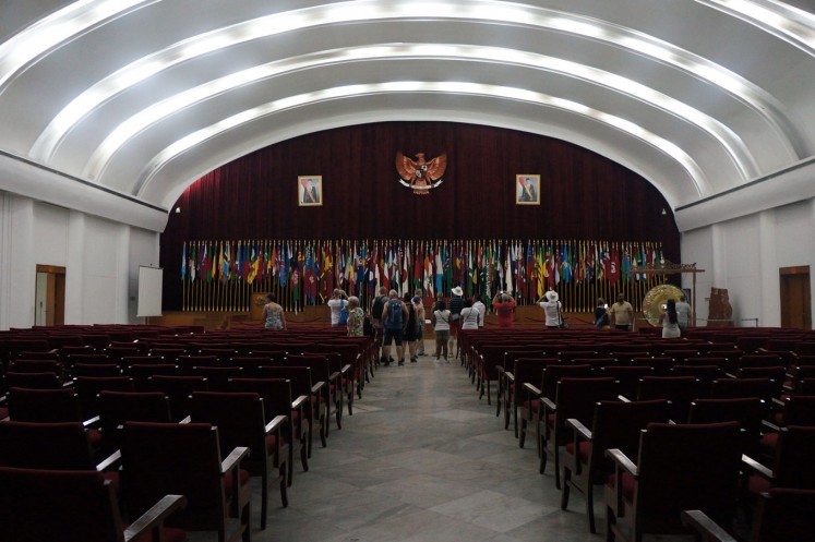 Inside Merdeka Building's main hall.