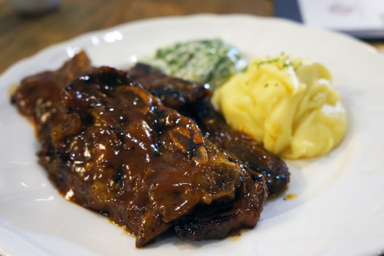 Beef short ribs at Madera Kitchen in Dharmawangsa Square, South Jakarta.