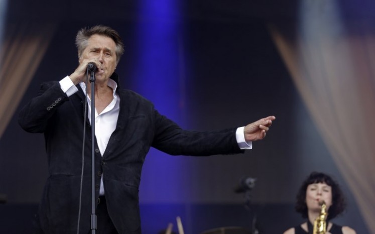 British singer Bryan Ferry performs during the 12th Alive Music Festival in Oeiras, near Lisbon on July 12, 2018. 