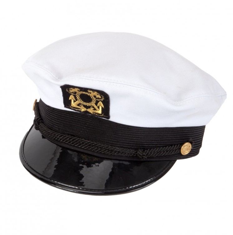 Playboy founder Hugh Hefner's trademark captain's hat from Hugh Hefner collection going up for sale as part of an auction of his belongings is seen in this image released by Julien's Auctions in Culver City, California, U.S., October 11