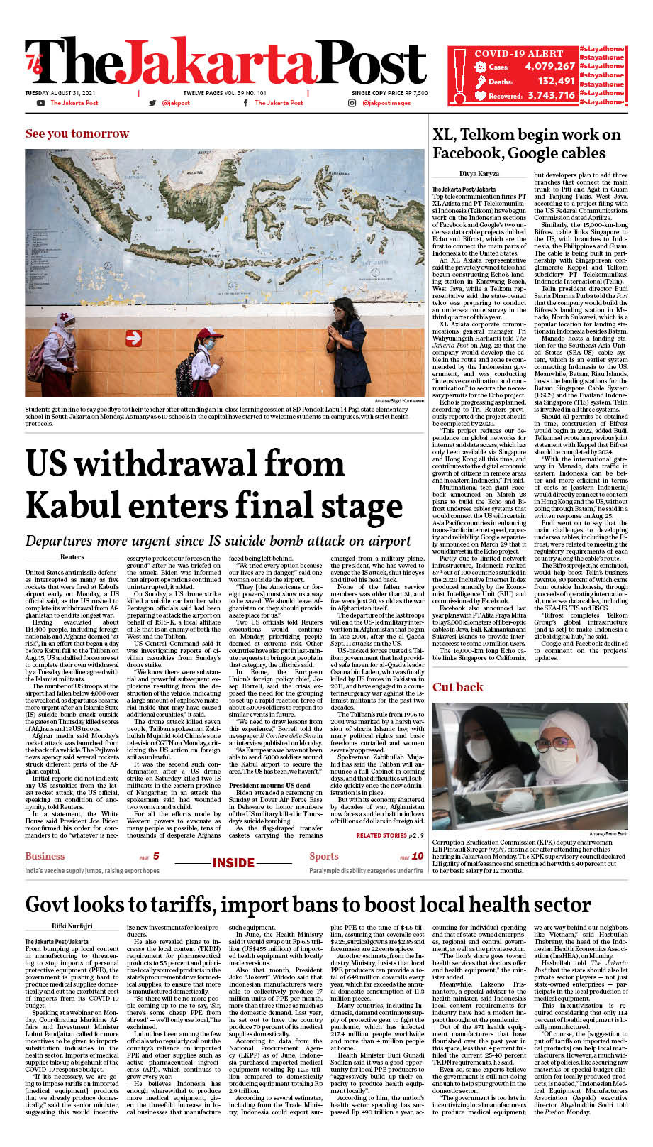 Frontpage Tue August The Jakarta Post