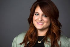 In this March 9, 2016 photo, singer Meghan Trainor poses for a portrait in New York to promote her new hit single, "No." 