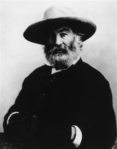 In this undated image provided by The Library of America, American writer Walt Whitman is seen. A rare Whitman "soldier letter," one of only three known to exist, was discovered last month by a National Archives volunteer who is part of a team preparing Civil War widows' pension files to be digitized and placed online.