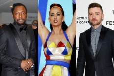 This combination of 2011, 2015 and 2016 photos shows will.i.am, Katy Perry and Justin Timberlake. A study published Monday, June 6, 2016 in the journal Pediatrics shows that 20 of the hottest teen-music heartthrobs have done TV ads or other promotions for products nutritionists consider unhealthy. The list includes Timberlake ads for Chili's, McDonald's and Pepsi; will.i.am ads for Coca-Cola, Doritos, Dr. Pepper and Pepsi; and a Perry endorsement for Popchips.