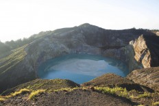 Sipping Mt. Kelimutu coffee during sunrise in Flores