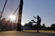 In this Friday, July 1, 2016 photo, Lauren Gates competes in the women's discus throw during the U.S. Paralympics Team Trials in Charlotte, N.C. AP Photo/Chuck Burton