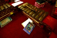 Gamelan, the main musical instrument of the wayang orang show. JP/ Wienda Parwitasari