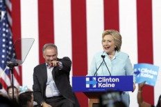 Clinton says veep pick Kaine is everything GOP ticket isn't 