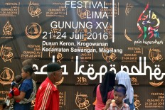 People attend the 15th Five Mountain Festival in Keron village, Magelang regency, Central Java, on July 23. JP/ Albertus Magnus Kus Hendratmo