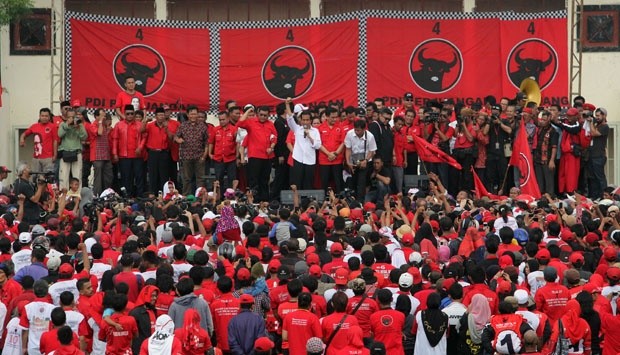President Joko "Jokowi" Widodo delivers a speech to members of the Indonesian Democratic Party of Struggle (PDI-P) in this undated photograph.