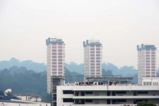 Hazy skies and burning smell across Singapore