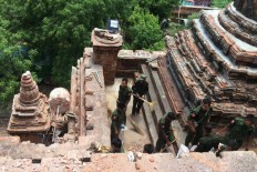 Quake damages scores of Myanmar's heritage Bagan temples