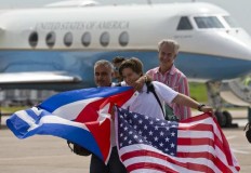 Historic commercial flight from US lands in Cuba