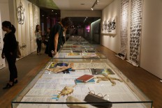 Poet Nirwan Dewanto exhibits archived works in S. Jakarta