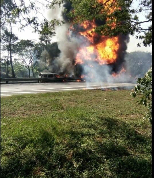  Pertamina  fuel  truck  explodes in road accident one dead 