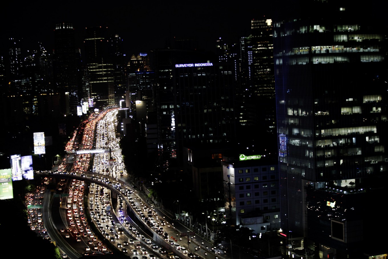Traffic in Jakarta - dense at the best of times - tends to build up particularly during holiday periods.