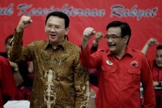 Ahok, Djarot visit Bung Karno's grave in Blitar