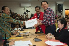 Ahok-Djarot campaign team discusses runoff election with KPU, Bawaslu