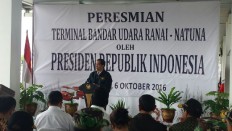 Jokowi inaugurates new airport terminal in Natuna