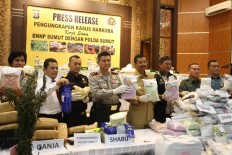 N. Sumatra Police nab 7 cops, 2 women for alleged drug party