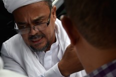 Habib Rizieq in Jakarta in 2016.