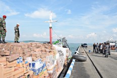 Navy patrol nets 19 containers allegedly carrying illegal goods from S’pore 