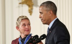 Ellen DeGeneres receives White House medal, but forgets ID  