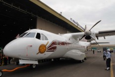 Indonesian homegrown gunship displayed at Singapore Airshow 