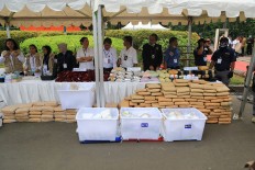 Jakarta Police destroy hundreds of kilograms of drugs
