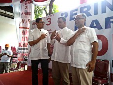 Anies, Sandi vow to implement anticorruption programs if elected