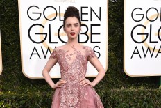 A parade of pinks on the Golden Globes red carpet 