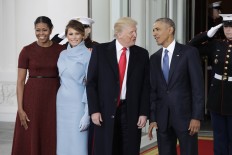 Trump's big day underway: Tea with Obamas, then the oath&nbsp;