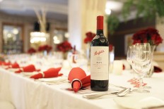 Ready to dine: The table is set for a luncheon to celebrate the release of Penfolds Max's collection.