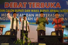 Campaign signs in Jepara to be reused for other purposes