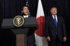 Abe, Trump condemn N. Korea missile launch 