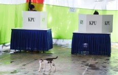 Hundreds of inmates at Pondok Bambu Women's Penitentiary cast their votes