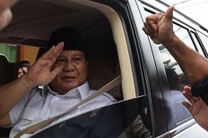 Prabowo denies his party is whipping up red scare