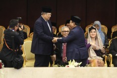 SBY, Prabowo attend King Salman's speech, Megawati not seen