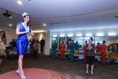 Miss Universe visits Garuda Indonesia Training Center